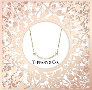 ☆TIFFANY&CO.☆￥107万・未使用☆Tスマイル ダイヤ0.48Ctペンダント 18Kイエローゴールド