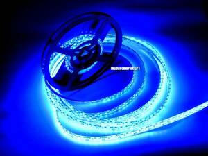 ５ｍ ６００連 LEDテープ 高輝度ブルー 青 間接照明 アンダーネオン 車内灯 12V防水 車 バイク 原付 室内 カスタム アクセサリー
