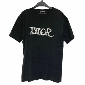 【中古】 Christian Dior クリスチャン・ディオール カットソー ロゴ Tシャツ サイズXS 23022162 YU