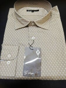 G-STAGE 長袖シャツ Ｙシャツ ドレスシャツ ビジネス カジュアル ワイドカラー 50 ◆LLサイズ 370612 ベージュ