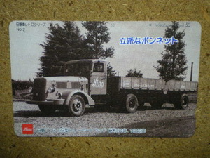 kuru・日野　T13・23型　トレーラートラック　ボンネット　テレカ