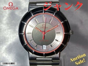 【ジャンク/電池切れ】 OMEGA オメガ Seamaste シーマスター ダイナミック 腕時計 ベゼル/ガンメタ 文字盤/シルバー クオーツ