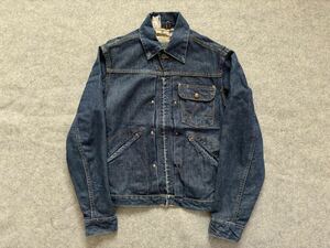 濃紺! 60s WRANGLER USA製 縦ベル 11MJZ デニムジャケット 34 ビンテージ ☆ 50s Levi