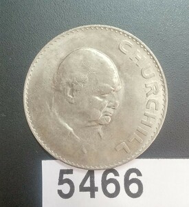 5466 未使用 イギリス1965年クラウン貨 チャーチル