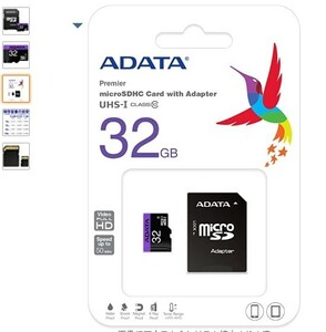ADATA Premier microSDHC CARD 32GB Class10 UHS-I AUSDH32GUICL10-RA1 NO2