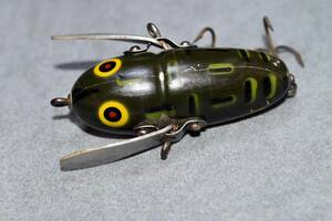 VINTAGE WOODEN LURE HEDDON craziy crawler （7523-7A　）USA MADE #OLDLURE #ARTLURE_VINTAGE ＃ヴィンテージルアー　frog collection