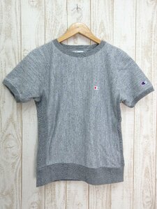 チャンピオン/Champion：REVERSE WEAVE 半袖スウェット グレー サイズS リバースウィーブ C8-K001 メンズ/中古/USED