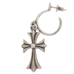 CHROME HEARTS クロムハーツ TINY CH CROSS/タイニーCHクロスフープピアス シルバー