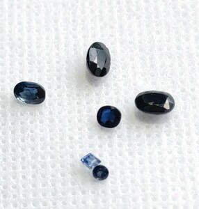 サファイア色々外し石セット綺麗カット石おまとめ2.3ct 天然石ルース☆10　小カケ・キズありも パワーストーンの自分在庫その他同梱可能