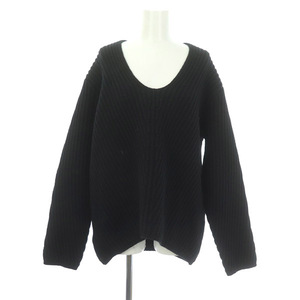 アクネ ストゥディオズ Acne Studios DEBORAH L-WOOL PAW16 ニット セーター 長袖 Vネック XS 黒 ブラック /MY ■OS レディース