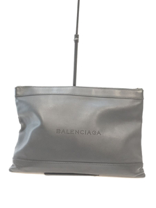 BALENCIAGA◆クラッチバッグ/レザー/ブラック/373834・1000・D・538735