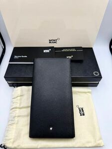 極美品 モンブラン 長財布 サルトリアル ブラック MB113207 小銭入れ無し メンズ 二つ折り財布 カードケース マイスターシュテュック