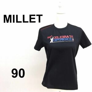 【新品】MILLETミレー 半袖Tシャツ（ブラック、サイズ90、S相当）半袖　Tシャツ 登山　アウトドア　トレッキング スポーツ　ファッション