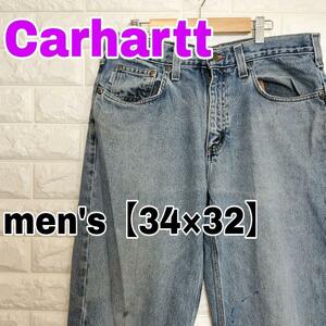 B806【Carhartt】デニムジーンズ【メンズ34×32】