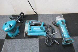 棚10.B1088 　Makita マキタ ジグソー4327 、 ディスクグラインダー GA402D 、BO5001 、電動工具 現状品 3点セット　