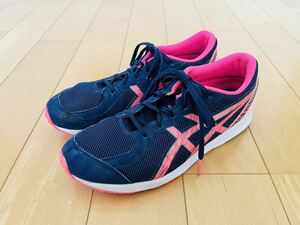 asics アシックス TARTHEREDGE 2 Jr. ターサーエッジ2ジュニア スニーカー ネイビー×ピンク 25.0㎝