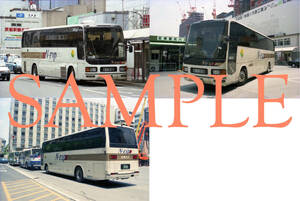 F【バス写真】L版3枚　日本急行バス　日急バス　エアロクイーンM