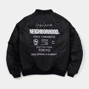 NEIGHBORHOOD ネイバーフッド Yohji Yamamoto フライトジャケット アウター メンズ カジュアル ブラック M