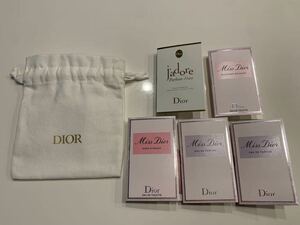 【巾着袋付き】Dior ディオール ジャドール、ミスディオール 、香水 サンプル　５本セット