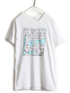 80s USA製 ★ リキテンスタイン ポップ アート プリント 半袖 Tシャツ ( メンズ L ) 80年代 ビンテージ Flying Fish リキテンシュタイン 白