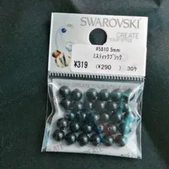 貴和製作所  SWAROVSKI ミスティックブラック ビーズ 5mm