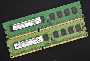 4GB 2枚組 (合計:8GB) PC3L-12800E DDR3L-1600 ECC 1.35V/1.5V 2Rx8 両面実装 240pin ECC Unbuffered DIMM MT Micron (管:SA5804