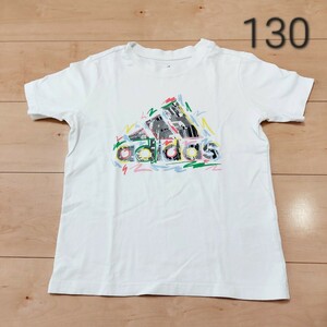 adidas アディダス 半袖 Tシャツ 130 ウェア KIDS ジュニア 白