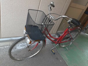 インク倉庫 手渡し限定 Not ship】昭和レトロポップ★自転車 赤 OLD アンティーク インテリア ビンテージ MITSUBOSHI ジャンク 現状