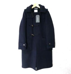 未使用 GLOVERALL グローバーオール サイズM ELIZA DUFFLE COAT 2WAY フード ダッフルコート ロング丈 トグルボタン 紺 ネイビー