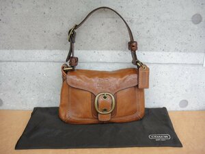 65207RT【本物保証】 COACH コーチ ソーホー スモールフラップ レザー ショルダーバッグ ミニバッグ F0769 ブラウン