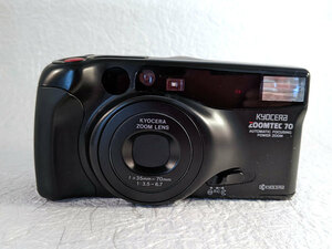 no_035 KYOCERA 京セラ ZOOMTEC 70 35-70mm 人気コンパクトフィルムカメラ AUTOMATIC FOCUSING POWER AOOM ジャンク品 中古 ケース付