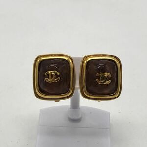 CHANEL シャネル イヤリング スクエア ココマーク ゴールド アクセサリー P1222