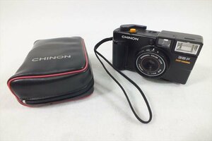 □ CHINON チノン 35F コンパクトカメラ フィルムカメラ ソフトケース付き 現状品 中古 231006G6512