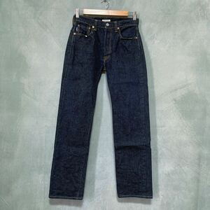 美品 ETERNAL エターナル 811 ONE WASH STRAIGHT DENIM PANTS 濃紺 ワンウォッシュ 両耳 セルヴィッジ デニムパンツ size.W30 インディゴ 