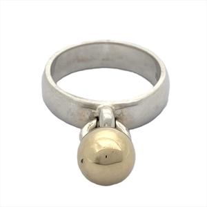 ティファニー Tiffany&Co. ボールダングル コンビ リング 指輪 約12号 K18YG SV925 5.6g アクセサリー