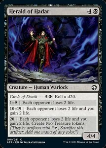 MTG ■黒/英語版■ 《ハダルの伝令/Herald of Hadar》★FOIL★フォーゴトン・レルム探訪　AFR