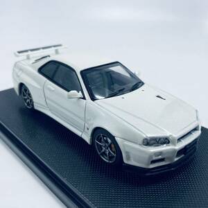 絶版品 黒箱 EBRRO 1/43 NISSAN SKYLINE GT-R (R34)Vspec II WHITE 44149