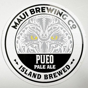 訳有 マウイ ブリューイング ステッカー Maui Brewing Co. PUEO PALE ALE STICKER 海外 HAWAII BEER ビール ハワイ シール デコ カスタム