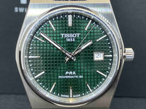 【即決】TISSOT T137.407.11.091.00 ティソ PRX パワーマティック80 グリーン文字盤 腕時計 ブランド