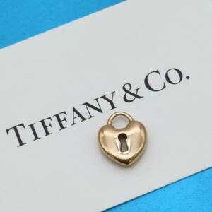 【送料無料】希少 美品 Tiffany&Co. ティファニー ハート ロック ピンク ゴールド チャーム トップ 750 K18 カデナ RK18