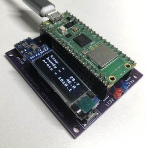 Raspberry Pi PicoWを使った環境測定基板(気温、湿度、気圧など)