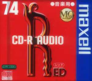 maxell 日立マクセル 音楽用CD-R RED 原産国 日本 非プリンタブル　未開封新品　CDRA74RE.1TP　１枚パック