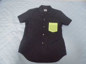 【美品】BLACK COMME des GARCONS　コム・デ・ギャルソン　カラーポケットシャツ　Ｓサイズ
