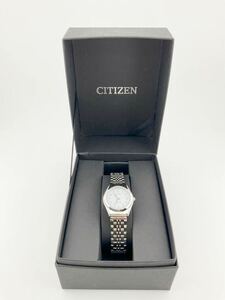 シチズン 腕時計 REGUNO E031-T017185 ソーラー ホワイト レディース CITIZENシルバー 稼働品 (k5828-y234)