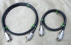 M型コネクタ付　5D-2V　0.65m と　1.0m　MP-MPジャンパケーブル2本