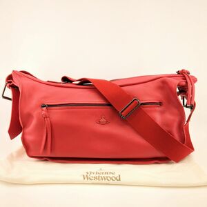 Vivienne Westwood ヴィヴィアンウェストウッド MINIMAL ショルダーバッグ ミニマル レッド レザー 程度B ◆3107/SBS通り店