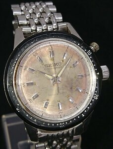 稼動品!!超希少!! SEIKO/セイコー ワンプッシュクロノグラフ 聖火マーク 東京オリンピック 手巻き ウォッチ 45899 社外バンド 会社名刻印有