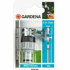 GARDENA(ガルデナ) 丸形水栓コネクター(外径14~17 mmのネジ山のない蛇口用)2908-20