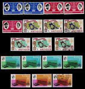 ★英領・アンチグア　1966年（2）　3セット、6種、18枚