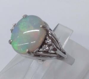 Pt900 プラチナ／＃14／ダイヤ0.06ct／5.9g／リング